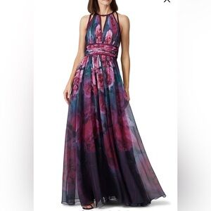 Marchesa Notte Floral print chiffon gown size 0. Beautiful dress!
